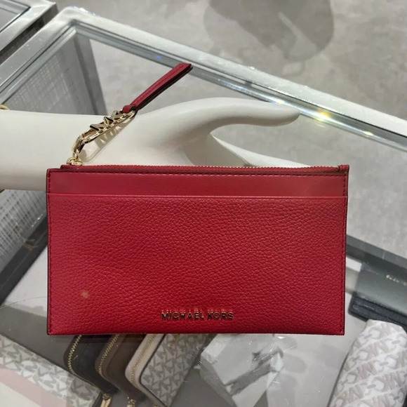 MICHAEL KORS Empire Large Pebbled Leather Card Case 32F3G8ED7L - Picture 1 of 11
